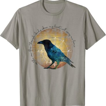 As the Crow Flies Crow Raven Moon Art T Shirt