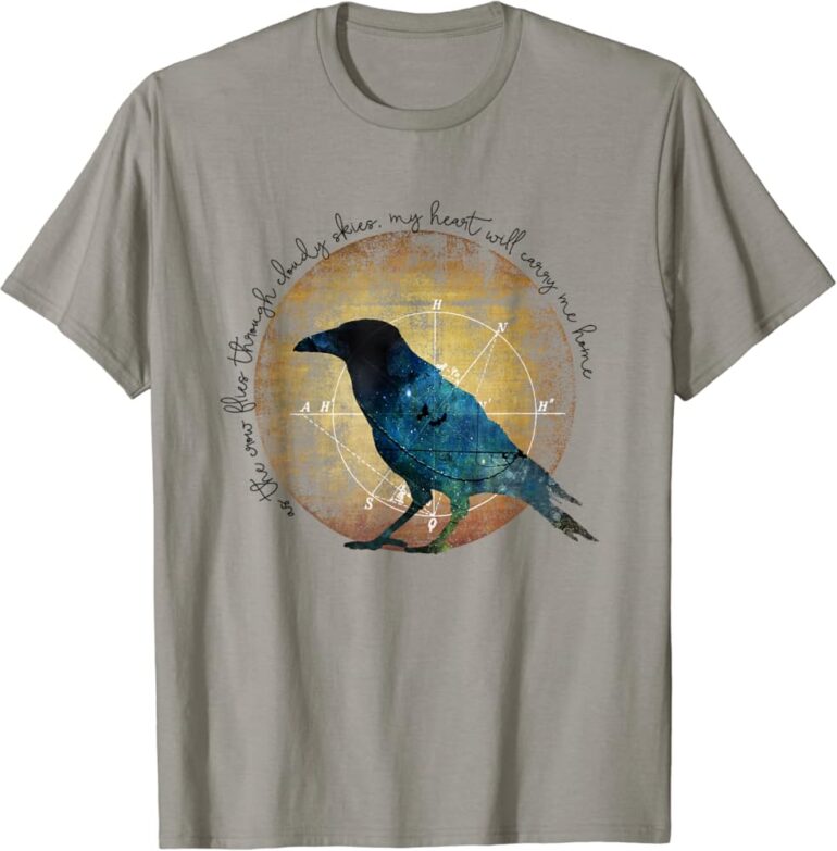 As the Crow Flies Crow Raven Moon Art T Shirt