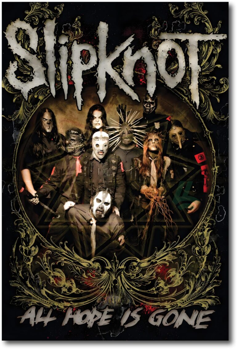 Slipknot Poster Heavy Metal Music Band Masks